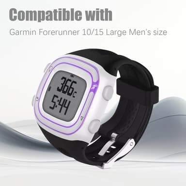 Armband för Garmin Forerunner 10/15 Large Svart