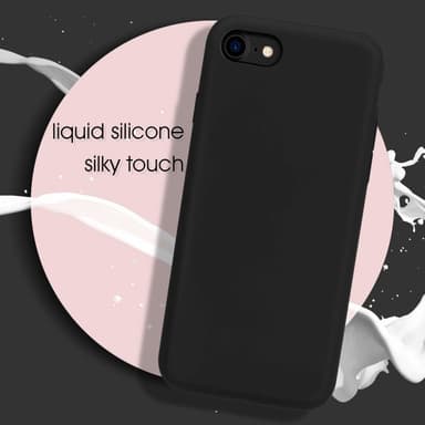 iPhone 7/8/SE skal silikon Svart