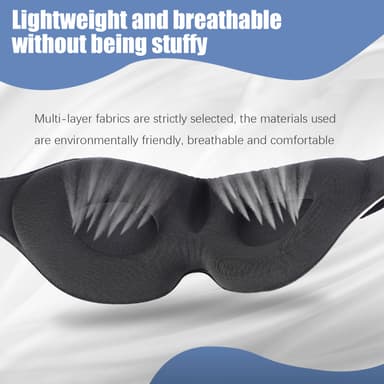 3D sovmask med tillbehör Svart