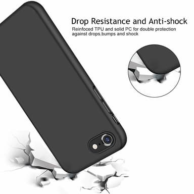 iPhone 7/8/SE skal silikon Svart