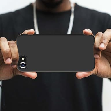 iPhone 7/8/SE skal silikon Svart