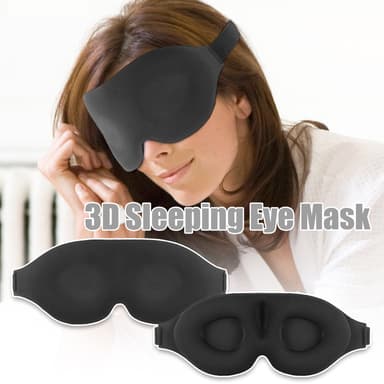 3D sovmask med tillbehör Svart