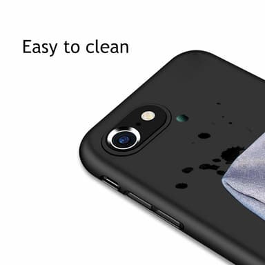 iPhone 7/8/SE skal silikon Svart