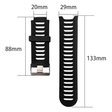 Klockarmband silikon Garmin Forerunner 910XT Svart