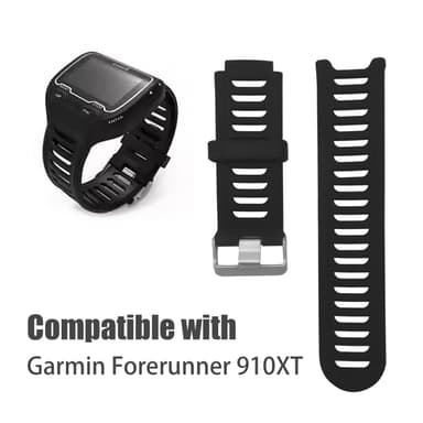 Klockarmband silikon Garmin Forerunner 910XT Svart