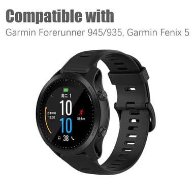 Klockarmband silikon  Forerunner 945/935, Garmin Fenix 5 Grå