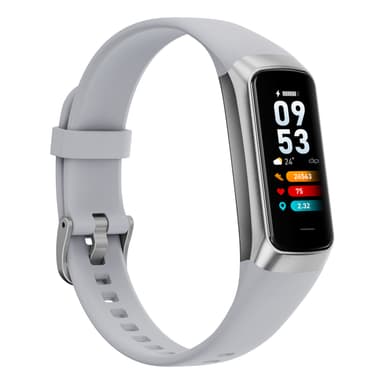 Smartwatch med puls- och blodtrycksmätare Silver