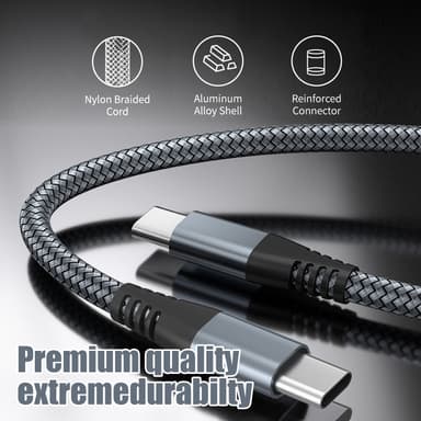 USB-C laddkabel 60 W snabbladdning, kompatibel med iPhone 15/Plus/Pro