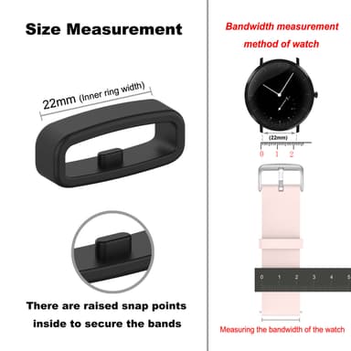 Ögla för 22 mm klockarmband 10-pack Rosa