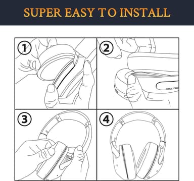 Öronkuddar för SteelSeries Arctis 3/5/7/9/9X/Pro Svart 1 par