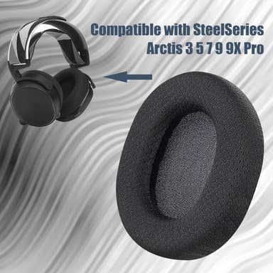 Öronkuddar för SteelSeries Arctis 3/5/7/9/9X/Pro Svart 1 par