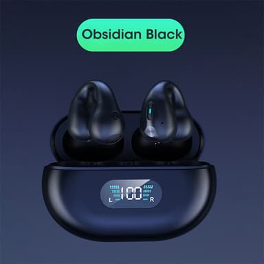 Trådlösa open-ear hörlurar Bluetooth 5.2 Svart