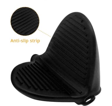 Ugnsvante silikon grytlapp 2-pack Svart