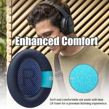 Öronkuddar med packningar för Bose QC35 QC35-ii, QC25 1/2