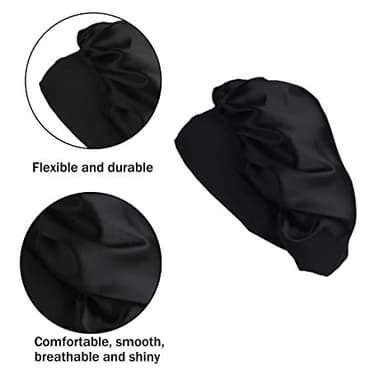 Sovmössa - Skyddar håret när du sover 2-pack Brun+svart