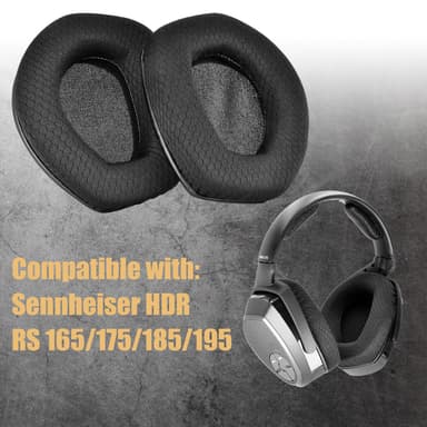 Öronkuddar för Sennheiser HDR RS 165/175/185/195 Svart