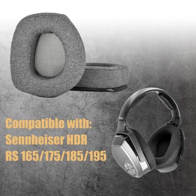 Öronkuddar för Sennheiser HDR RS 165/175/185/195 Svart