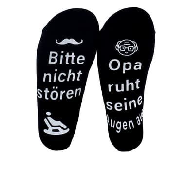 Roliga sockor i bomull med mitten av vaden med bokstavstryck Morfar
