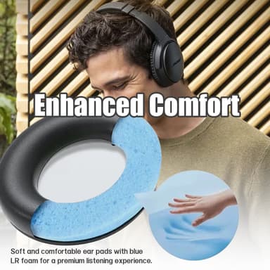 Öronkuddar till Bose QC45 hörlurar Svart