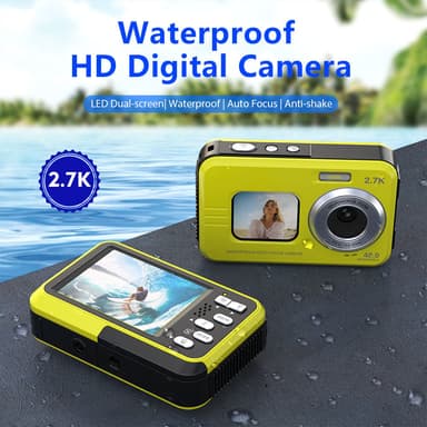 Undervattenskamera vattentät 48MP/4K/16x zoom/dubbel skärm/autofokus S