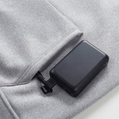 Uppvärmd huvtröja med 5 Värmezoner Grå 3XL