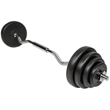 tectake Curlstång med vikter - krom