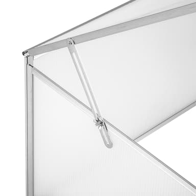 tectake Drivhus i aluminium med låsbart tak - 102 x 61 x 41 / 31 cm