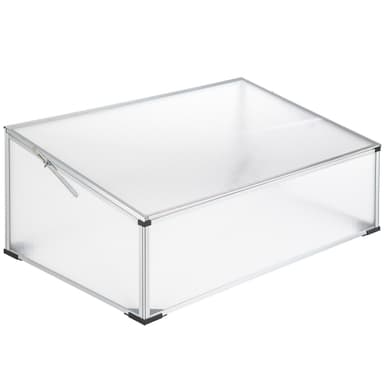 tectake Drivhus i aluminium med låsbart tak - 102 x 61 x 41 / 31 cm