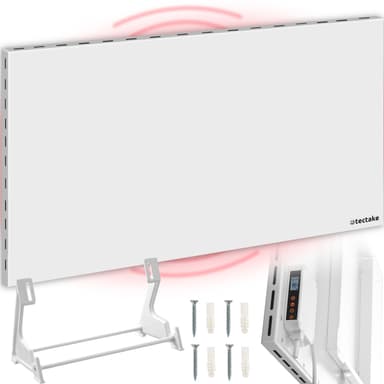 tectake Hybrid-infravärmare med termostat och tippskydd - 900 W