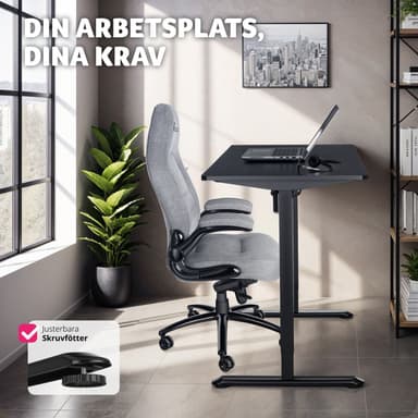 tectake Elektriskt höj- och sänkbart skrivbord Skadi - svart
