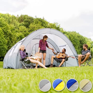 tectake Familjetält 6 personer - beige/grå