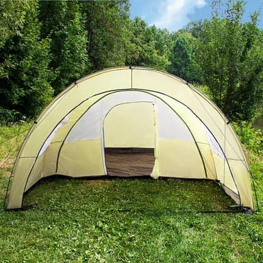 tectake Familjetält 6 personer - beige/grå