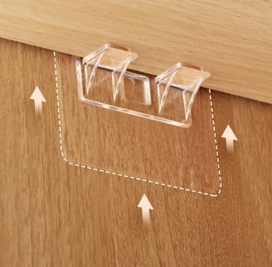 Självhäftande hyllbärare - Fästen för hyllplan 4-pack Transparent