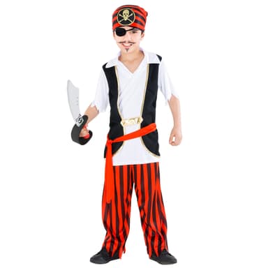 tectake Maskeraddräkt Pojke Pirat Jocke