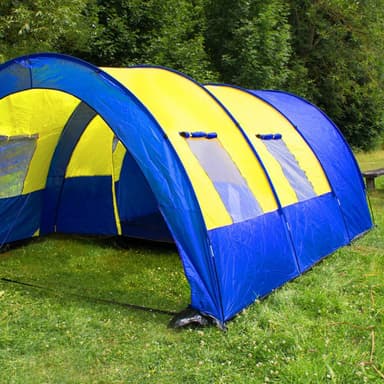 tectake Familjetält 6 personer - blå/gul
