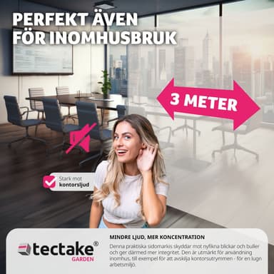 tectake Sidomarkis i aluminium utdragbar med upprullningsmekanism - 160 x 300 cm, beige