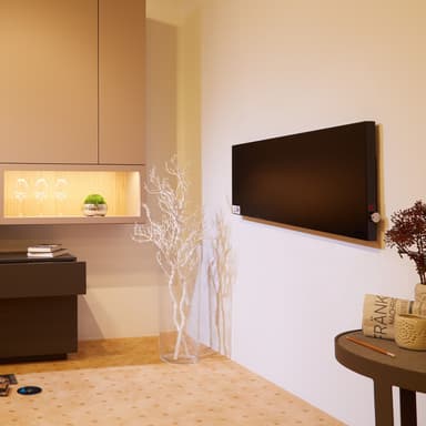 tectake Infravärme hybrid panel med termostat - svart