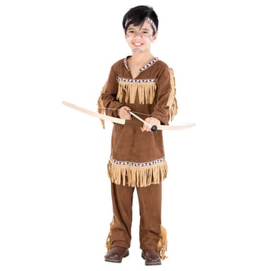 tectake Maskeraddräkt Pojke Indian Svarta Fågeln