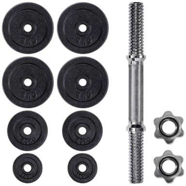 tectake Hantel förkromad - 30 kg