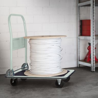 tectake Plattformsvagn hopfällbar max 150 kg - vit