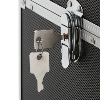 tectake Sminkväska med 4 plan - svart