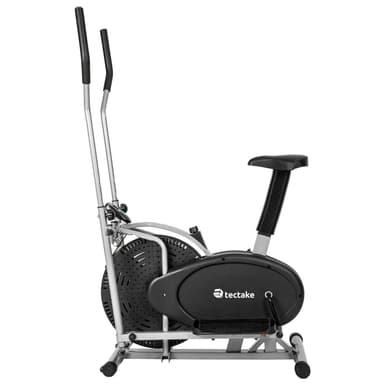 tectake 2 i 1 crosstrainer och motionscykel med LCD display - svart