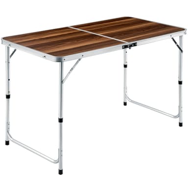 tectake Hopfällbart bord med 4 pallar - brun/vit