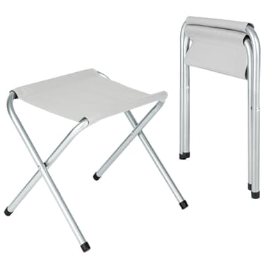 tectake Hopfällbart bord med 4 pallar - brun/vit