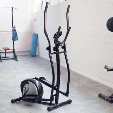 tectake Crosstrainer i aluminium - svart