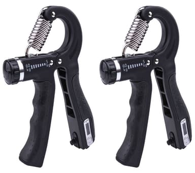 Handgreppstränare med Justerbart Motstånd 5-60 kg 2-pack Svart