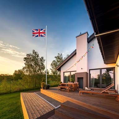 tectake Flaggstång i aluminium - UK