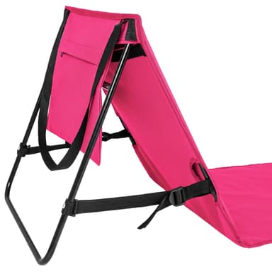 tectake 2 strandmattor med ryggstöd - pink