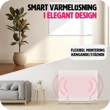 tectake Infravärmare med termostat och tippskydd - 700 W