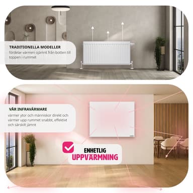 tectake Infravärmare med termostat och tippskydd - 700 W
